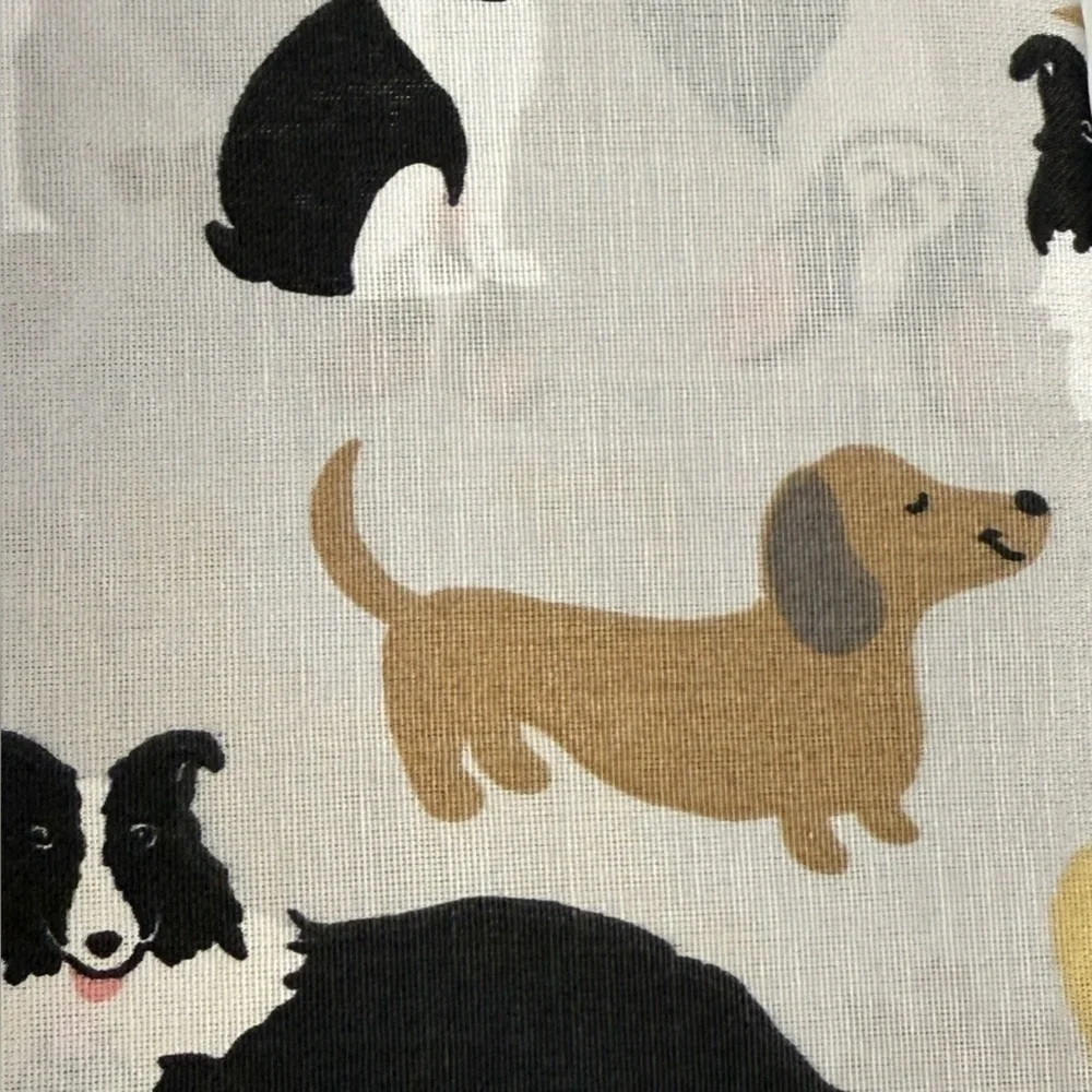 Dog Print 3pc Sheet Set Twin Belvedere Gray Dogs Bulldog Collie Dachshund Yorkie